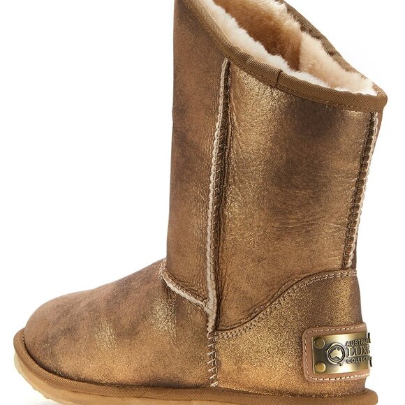 Cosy Gold Leather Boot - Picture 9 of 9